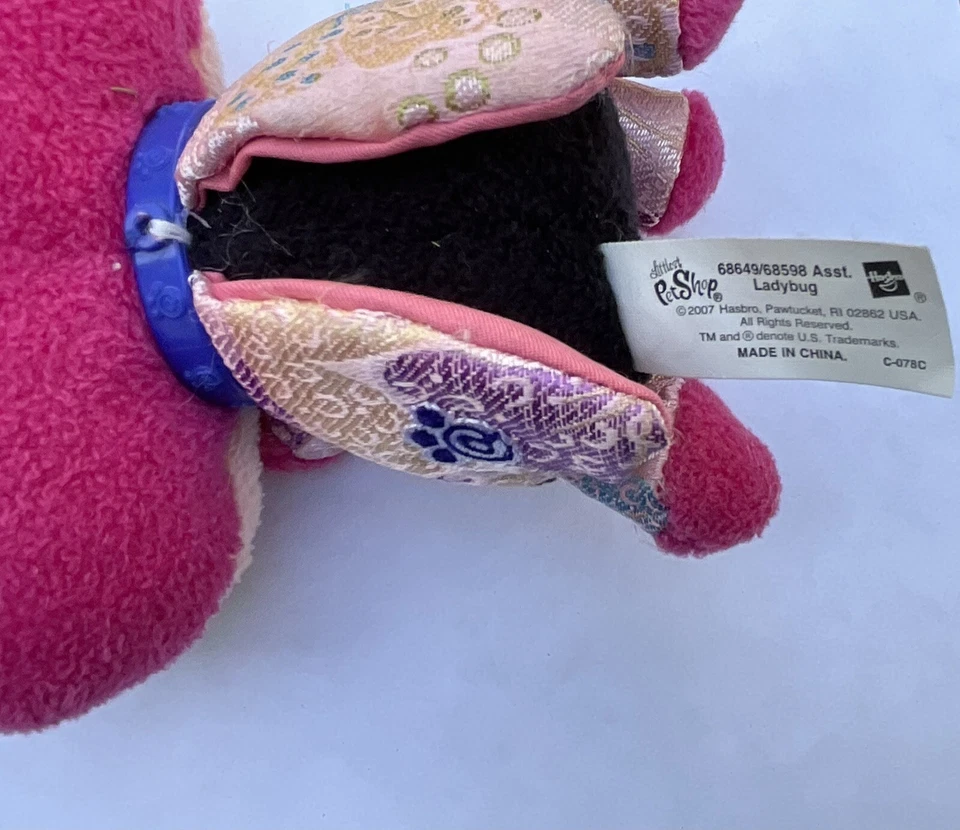 Hasbro 2007 Littlest Pet Shop JOANINHA ROSA 6" Pelúcia ANIMAL DE PELÚCIA - Imagem 4 de 4