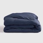 Quince Queen Luxe Waffle Indigo BIue Duvet Cover