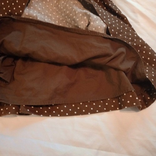 Vintage Mini Boden 7-8Y Brown Polkadot Sleeveless Dress. Lined Back Zip - Picture 2 of 5