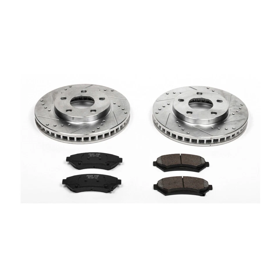 Kit de 5 tacos y discos de freno delanteros Powerstop K2553 para Buick Regal 1997-2004 Foto 2 de 2
