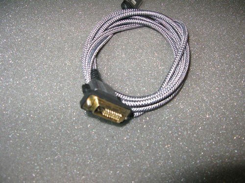HDMI to DVI Cable 6 Feet Bi Directional Nylon Braid Support 1080P Full DVI-D - Picture 2 of 4