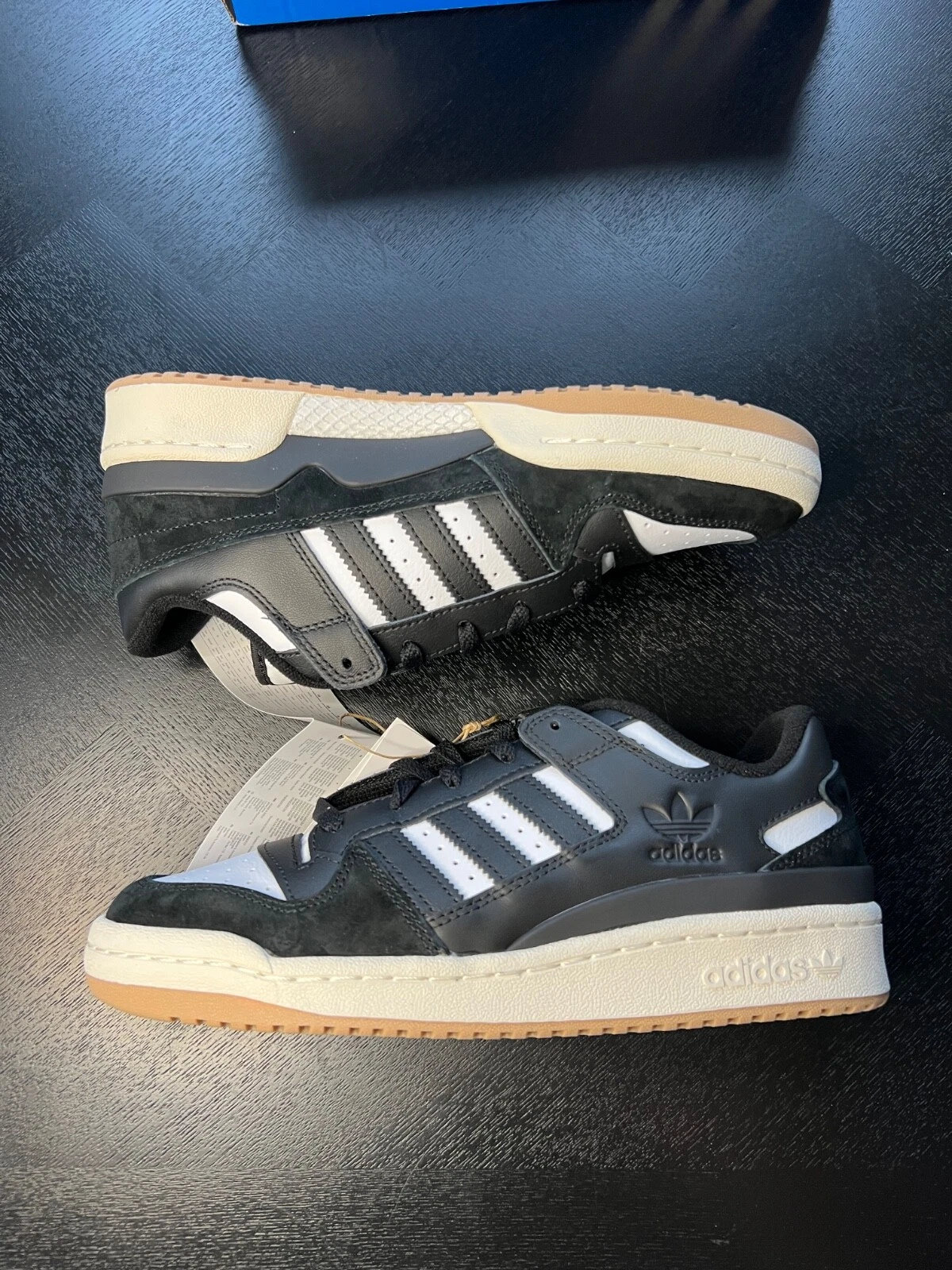 Adidas Originals Forum scarpe da ginnastica basse nere UK 6 5