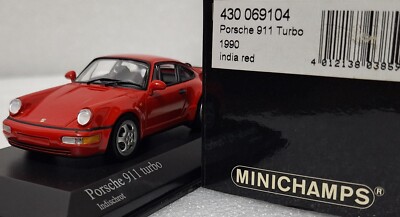 Porsche 911 964 Turbo India Red 1990 1:43 Minichamps 430069104