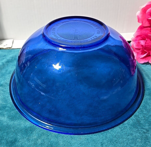 Vintage PYREX Cobalt Blue Mixing Serving Bowl # 325 Glass Large 2.5L Nesting - Picture 6 of 6