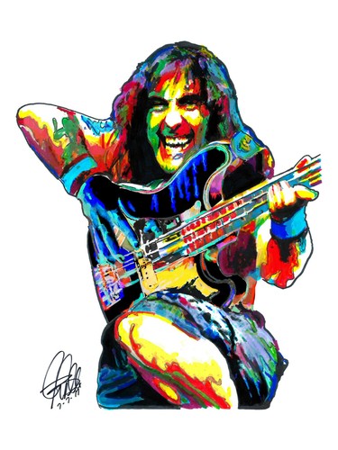 Steve Harris Iron Maiden Bass Guitar Rock Music Poster Print Wall Art 18x24 - Picture 2 of 7