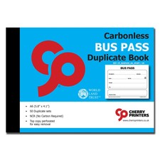 Bus Pass Duplicate Book A6 5.8x4.1 inch 2-Par...