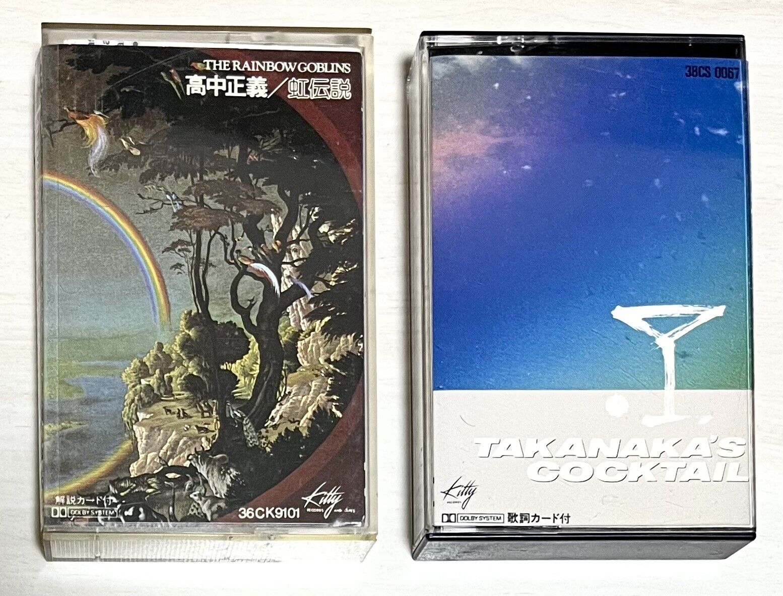 MASAYOSHI TAKANAKA 2 Japan Cassette Tape RAINBOW GOBLINS/TAKANAKA COCKTAIL