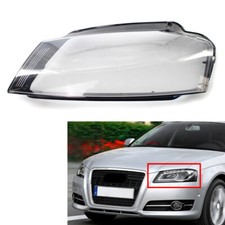 Car Front Headlight Headlamp Lens Cover For Audi A3 8P S3 RS3 2008-2012