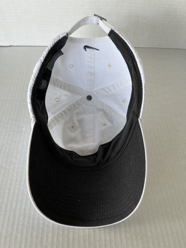 Gorra de golf Nike vintage blanca central Swoosh correa trasera gorra entrenamiento al aire libre gimnasio - Imagen 12 de 19