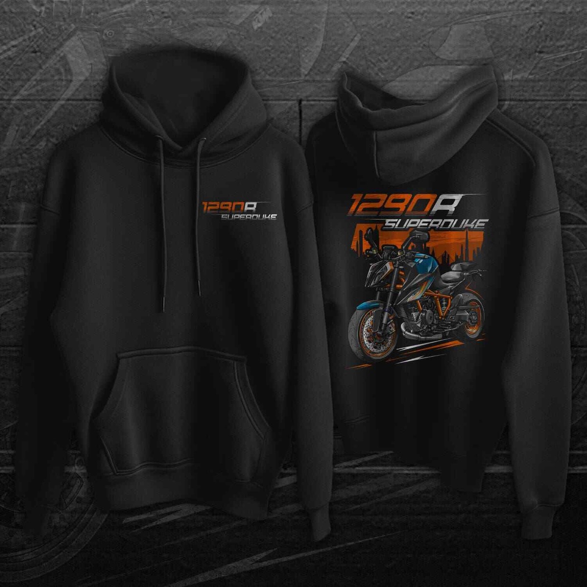 Classic Style in Black KTM Motorcycle Pullover Hoodie Classic Style in Black KTM Motorcycle Pullover Hoodie