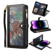 Fashion Handy Flip Book Zipper Wallet Leather Stand Case Cover For Apple iPhone