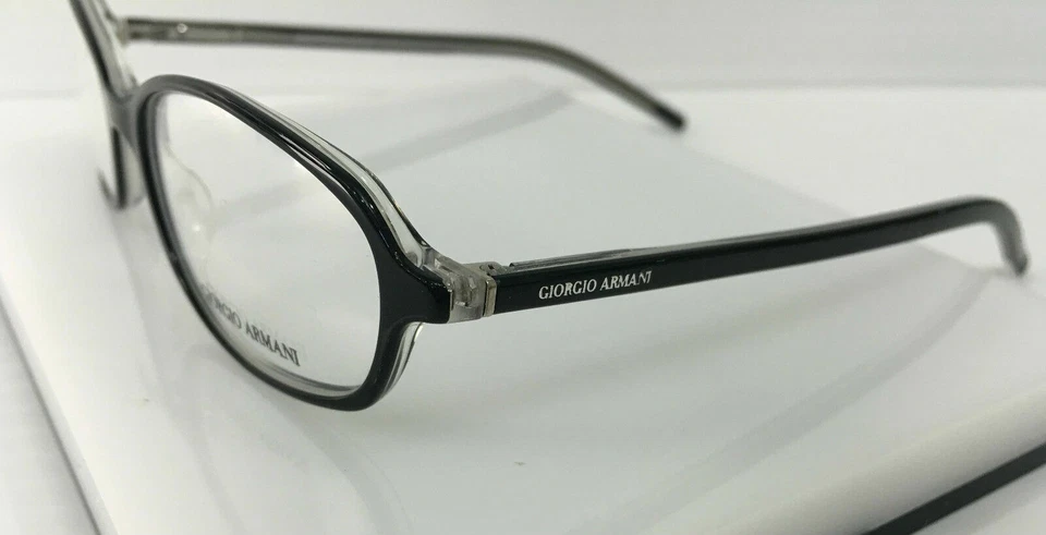 Giorgio Armani GA160 MH9 Anteojos de Plástico Negro Hechos a Mano ITALIA 48-16-135 NUEVO Foto 4 de 4