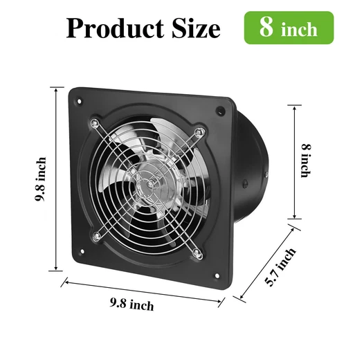 Exhaust Fan Ventilation Extractor Fan 110V Wall-Mounted Blower 8Inch Large - Picture 14 of 24