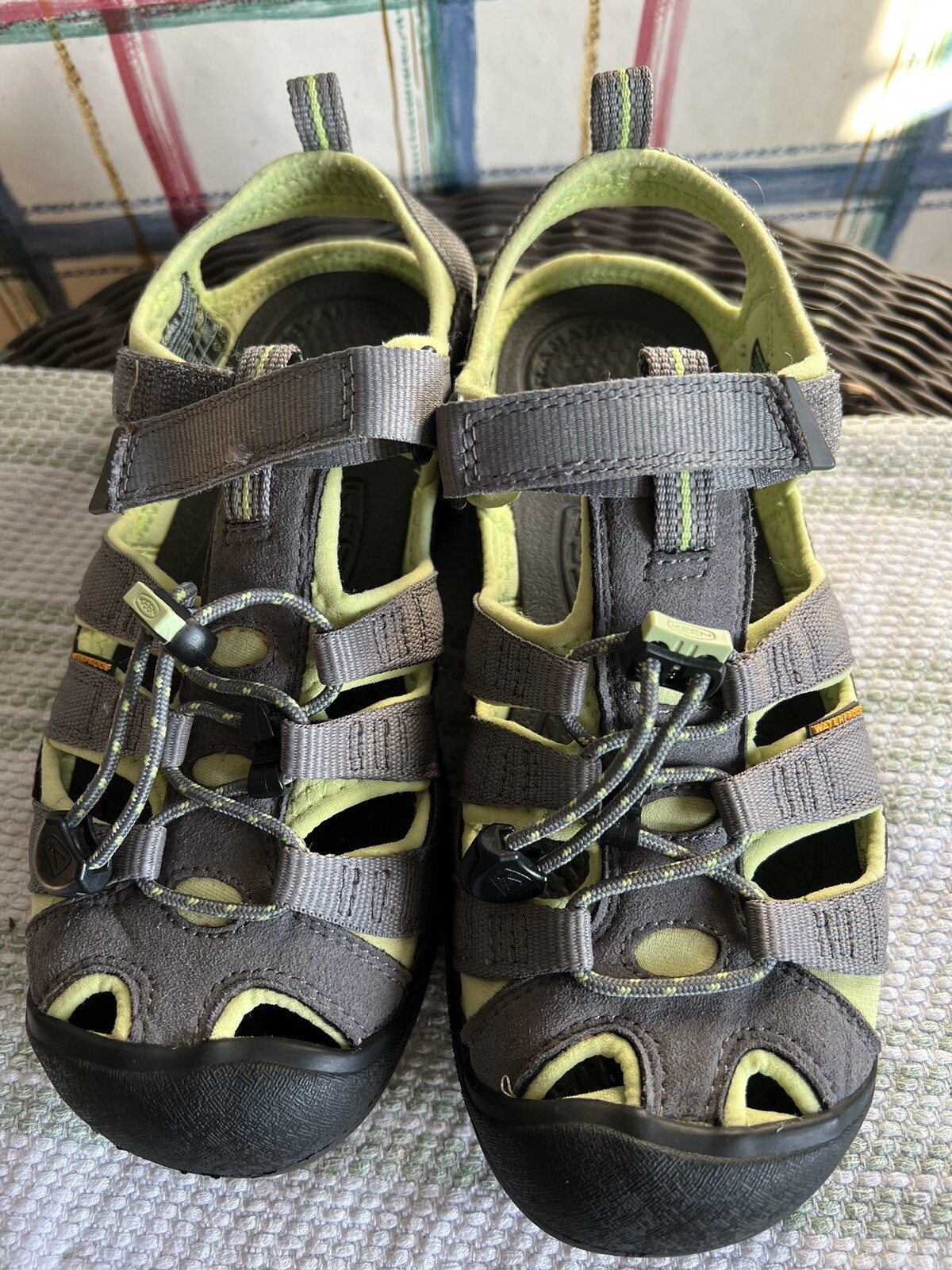 KEEN Impermeabile Escursionismo Sussurro Grigio Medio Verde Pavone Taglia 6 5