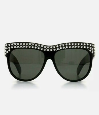 Gucci sunglasses GG0147s Black Gucci GG0147S 001 Black wth Swarovski Crystals Sunglasses  main image 3