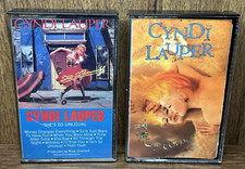  Lot of 2 Cyndi Lauper She's So Unusual and True Colors Cassette Tapes