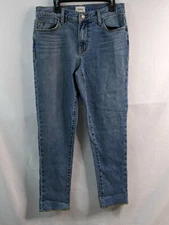 Hudson Womens Jeans 27 Blue Whiskers Slim Fit Skinny Leg Medium Wash Denim