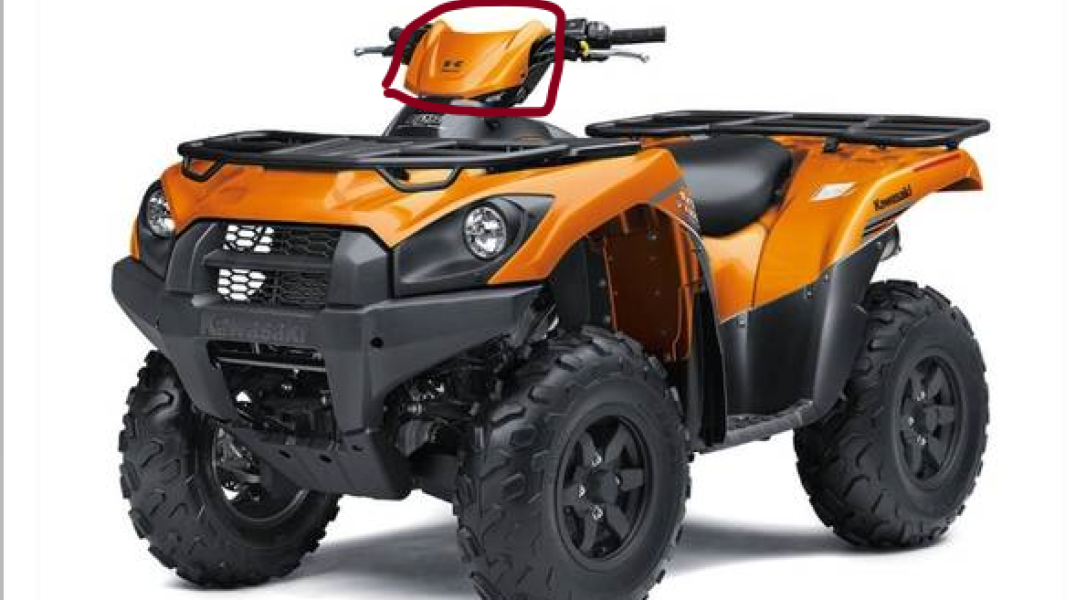 KAWASAKI BRUTE FORCE 750 HANDLEBAR ORANGE FRONT COVER 59441