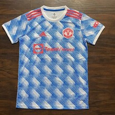 adidas Manchester United 22 Away Soccer Jersey White Blue Red Men's Sizes GM4621
