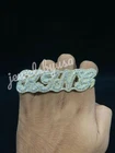 Men's 3Ct Tester Passing Moissanite Customize 4 Finger Ring 925 Silver