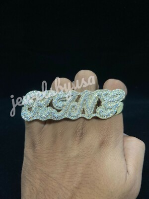 Men's 3Ct Simulated Customize 4 Finger Ring 925 Sterling Silver Free Gift