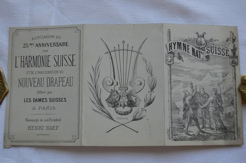 Hymne Suisse - 25ème anniversaire de l'harmonie Suisse - 1882  - Picture 3 of 3