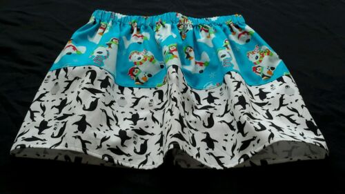 New girls Festive Pola Bear & Penguins Christmas skirt. Age 6-10. Xmas jumper. - Picture 2 of 5