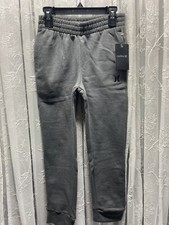 Hurley Boy's Size Small Gray Heather Logo Sweatpants Joggers Fleece