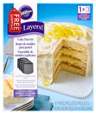 ¡Capas fáciles Wilton! Juego de sartenes para pasteles de 4 piezas de 6" para pasteles de capa, NUEVO - 2105-5748