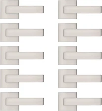 [Pack of 10 Door Lever Dummy Lever Door Handle for Closets French Doors,Square D