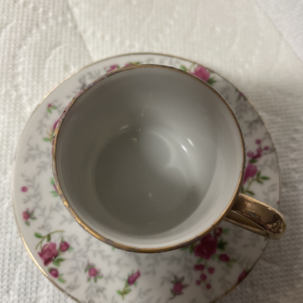 Vintage Inarco Japan Floral Chintz Demitasse Cup and Saucer E-728