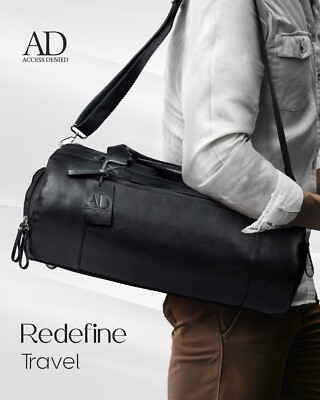Genuine Leather Travel Duffel Bag For Men | Access Accessories