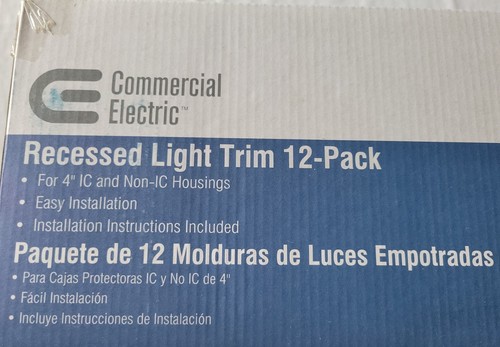 12-Pack Commercial Electric 4" Chrome Reflector IC & Non-IC Recessed Light Trim - Picture 4 of 4