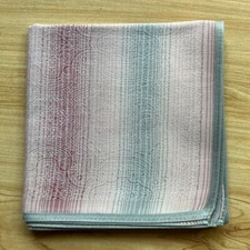 HANDKERCHIEF VINTAGE STRIPED PLAIN MEN'S POCKET SQUARE COTTON 18" D0536