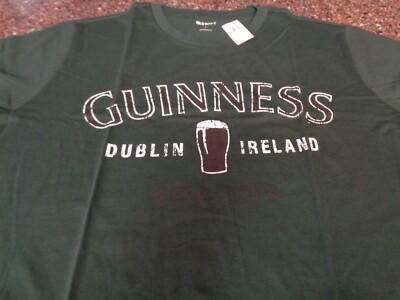 Guinness T-Shirt SS Adult Large Unisex Dark Green Beer 🍺 Dublin