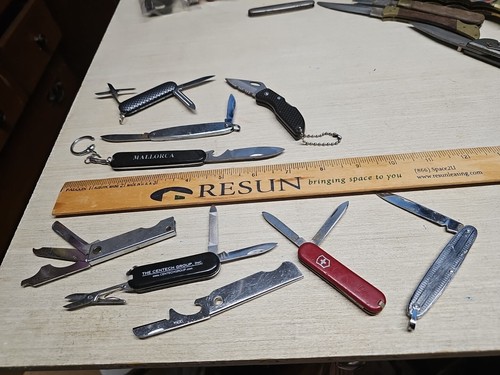 9 SMALL POCKET KNIVES Victorinox SMALL SWISS ARMY MAXAM small pen knives (OK) - Picture 2 of 19