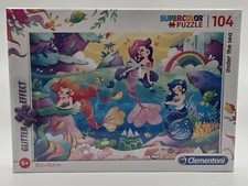 Clementoni Glitter Sirens Puzzle 104 Pieces 20149 Multicolor Mermaids Sealed NIB