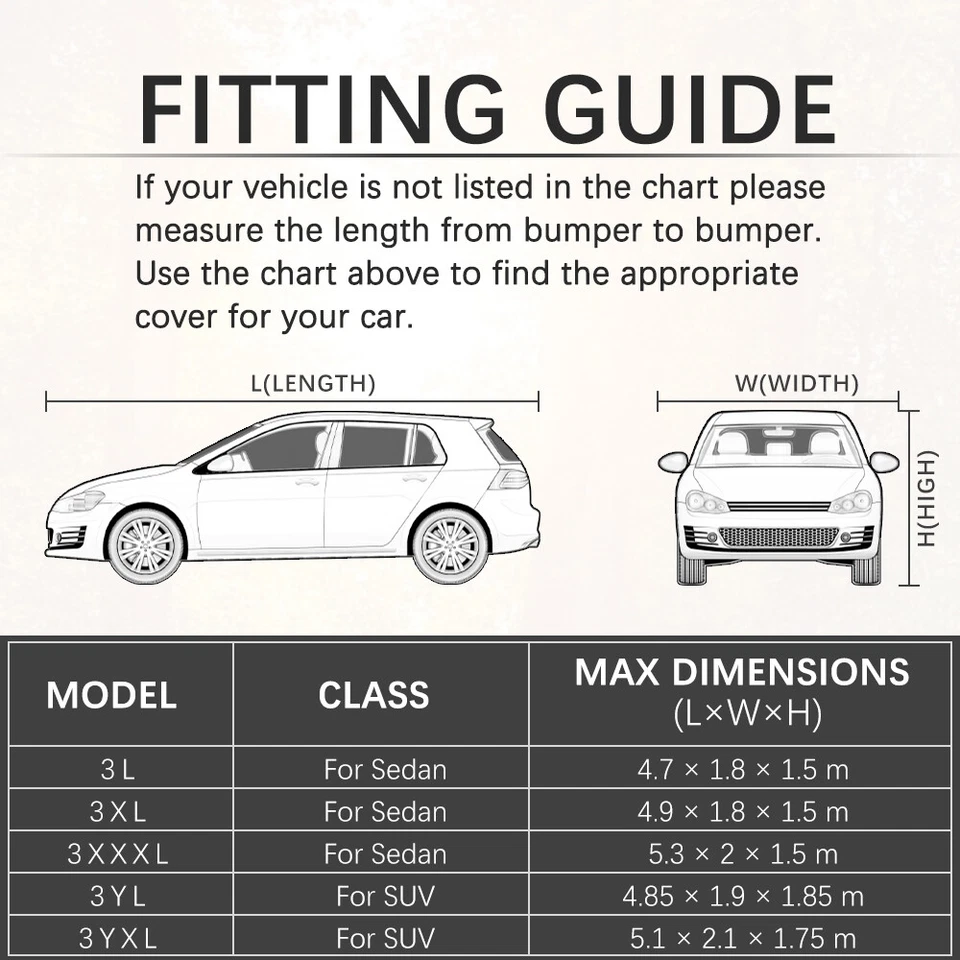Cubierta completa para auto Dodge Magnum exterior agua lluvia sol UV nieve a prueba de cremallera Foto 2 de 4