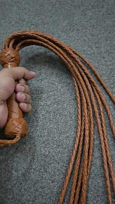 HandMade Cat-O-Nine Tails Premium Quality Genuine Leather Braided Fetish Flogger / whip. 36 Long BDSM Slave Training Spanking Bullwhip
