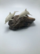  John Perry Burlwood Dolphin  Sculpture Vintage
