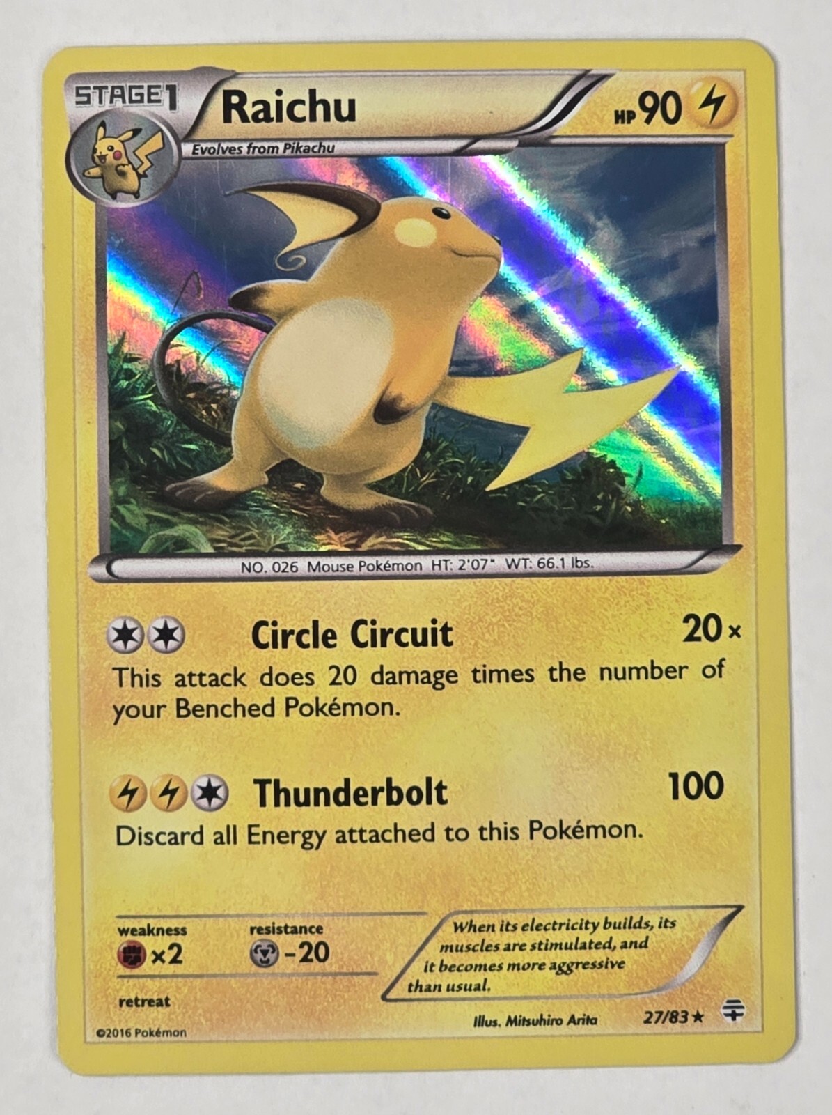 Raichu 27/83 Generations Holo LP Pokemon TCG Ships FAST
