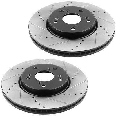 EBC Rear Slotted Brake Rotors | 2013-2022 Honda Accord, and 2017-2022 Honda CR-V (USR7440) main image 0