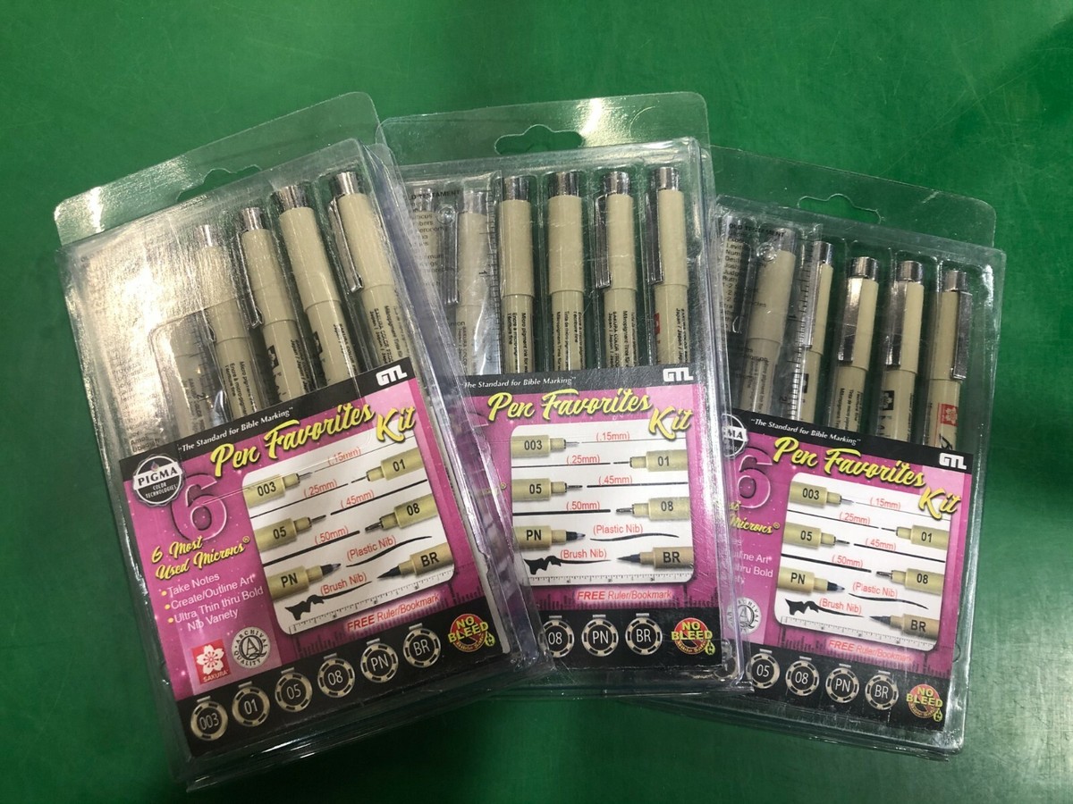 Pigma Micron Best Bible Marking Pens GTL Pigma Micron Favorites