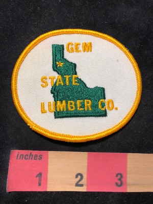 Vtg Cameron IDAHO Patch ~ Gem State Lumber Co. ~ Company Brand 82V5