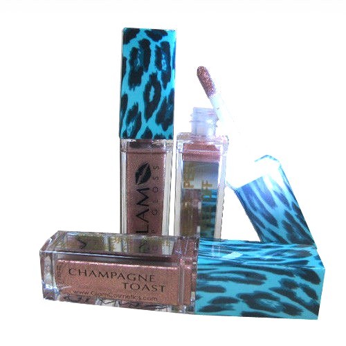3er-Pack | Glam Kosmetik | Druckknopf LED Beleuchtung Lippenglanz mit Seitenspiegel - Bild 3 von 7