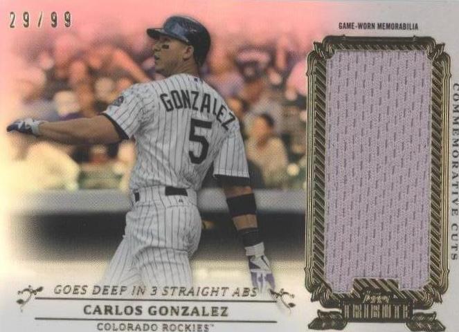 2013 Topps Tribute - Carlos Gonzalez #CC-CGO - 1 of 1