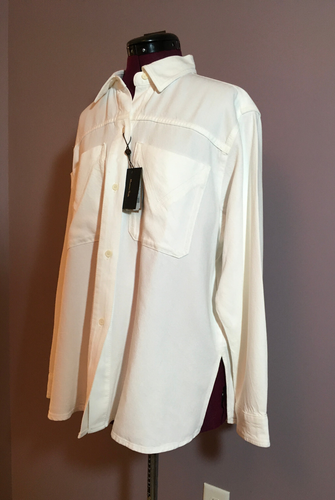 NWT Massimo Dutti WOMEN'S 100% LYOCELL REGULAR FIT SHIRT WHITE SIZE L 5105/605 - Picture 4 of 12