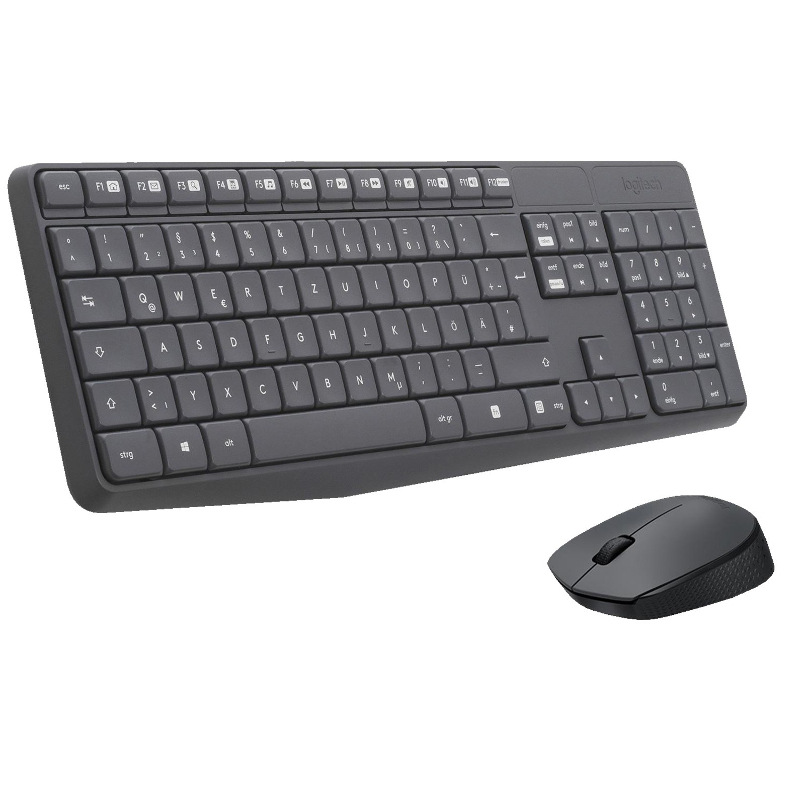 LOGITECH MK235 Combo Wireless, комплект Tastatur & Maus, кабели, антрацит