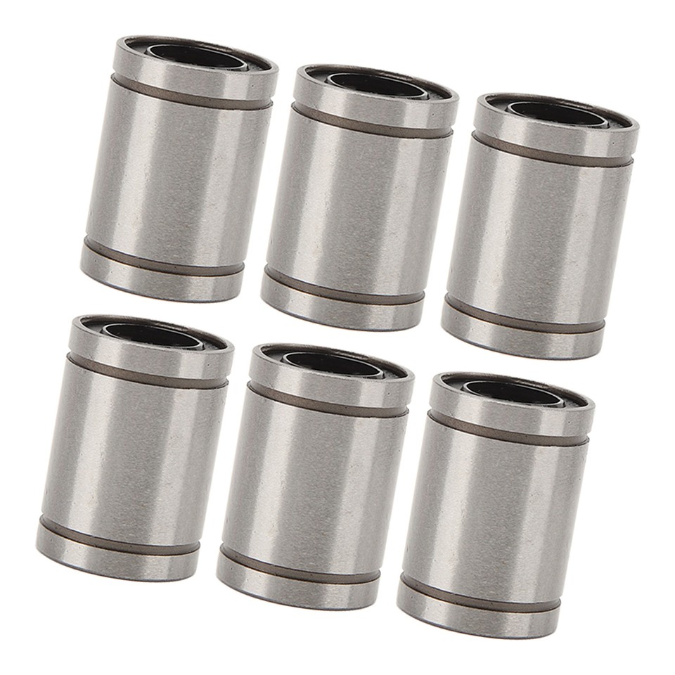 Aopin LM6UU Cylinder Linear Motion Ball Bearing, ID 6mm, OD 12mm Linear Ball Bearings Sae52100 Carbon Steel, 4 Rows Of Steel Balls, Great For CNC, 3D