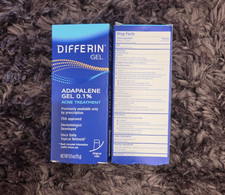 Differin Adapalene Gel 0.1 Acne Treatment 15g Tube 30 Day Supply